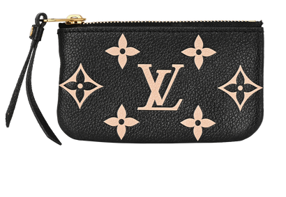 Louis Vuitton Key Pouch, £250, Black, Leather, Front view